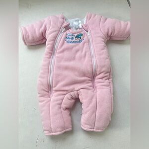 Merlins Magic Sleepsuit Size 6-9 Months pink 18-21 Lbs